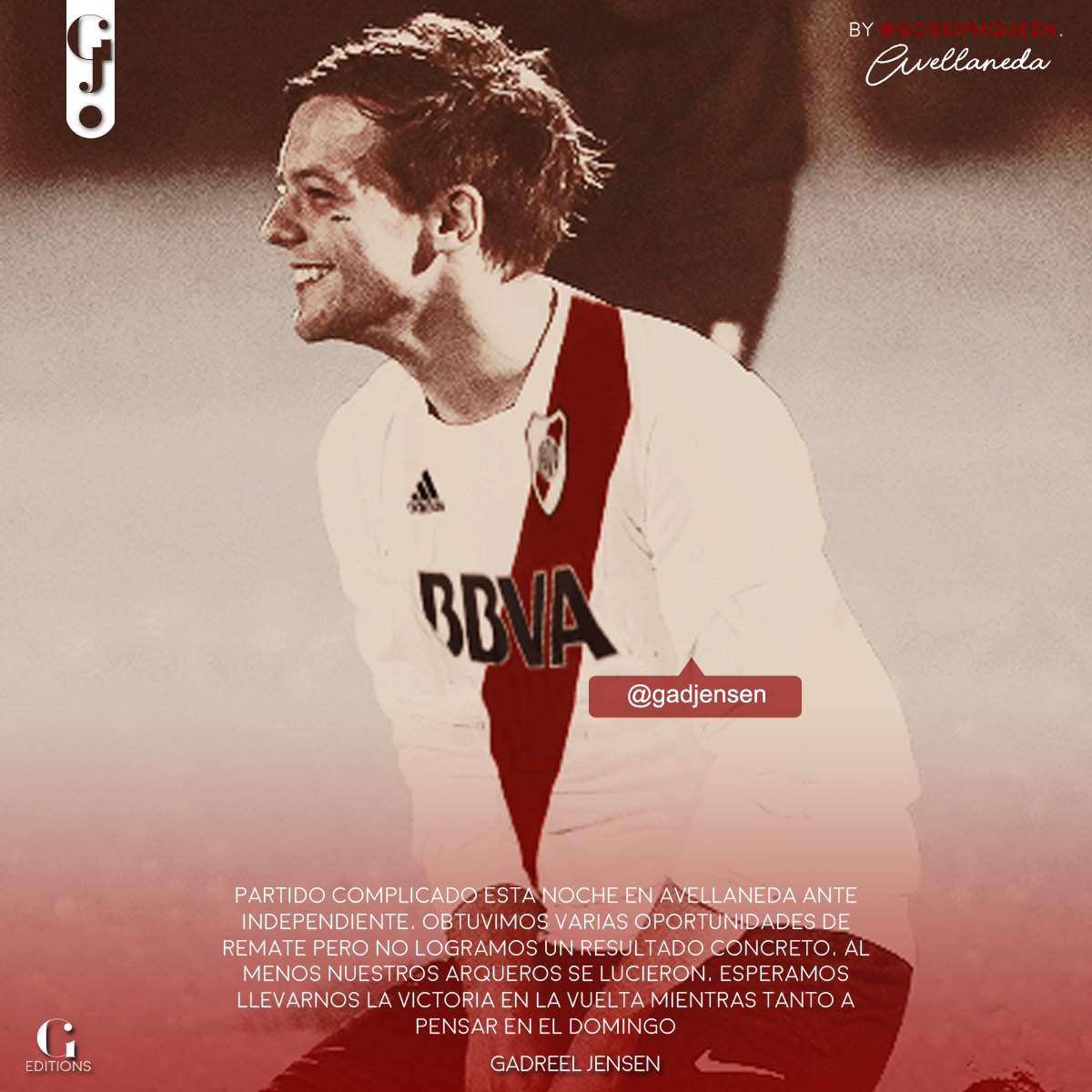 gadjensen's tweet photo. 190918
Partido de ida sin goles pero con muy buenas oportunidades, esperamos llevarnos la victoria en la vuelta, mientras tanto nos queda enfocarnos en el superclásico de este domingo. https://t.co/hi4yZ3FnvA