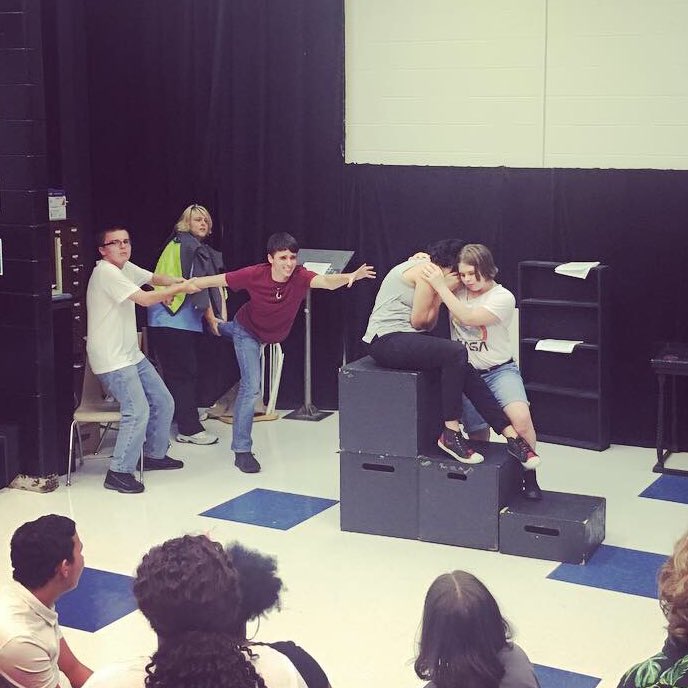 lcbtheatre's tweet image. Moments from the surprise tableau portion of ‘Shuddersome: Tales of Poe’ auditions! #themoreyoupoe 💫@lcbirdprincipal #ccpsperform #oneCCPS