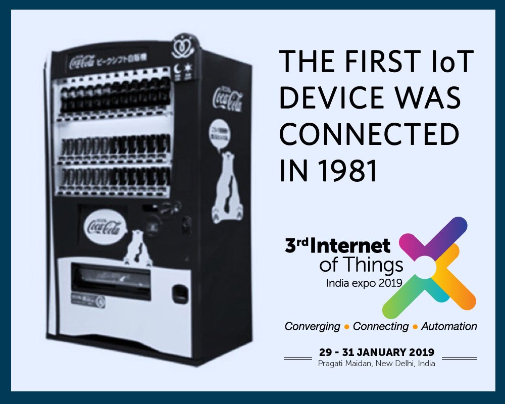 IotIndiaExpo's tweet image. The first IoT device was connected to the internet over a decade before the first WWW browser was launched.
For more amazing facts stay tuned to 3rd IoT India Expo 2019, international #Exhibition &amp;amp; #Conference 
 #ApplicationsOfIoT #InternetOfThings