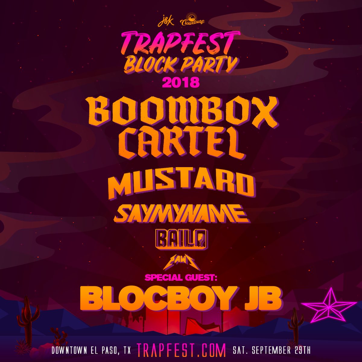 TRAPFEST Block Party on Twitter "FULL LINEUP. NEXT SATURDAY. Enter the