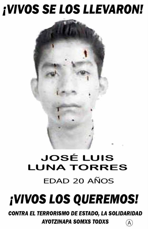 DoceDeagosto12's tweet photo. 30 José Luis Luna #AyotzinapaFueElEstado #ReconstruyamosMéxico #FueraCorruptosDelPoder https://t.co/pfpxWOqTYr