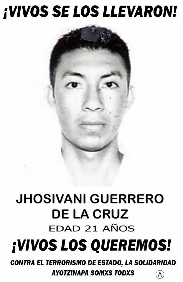DoceDeagosto12's tweet photo. 31 Jhosivanni Guerrero #AyotzinapaFueElEstado #ReconstruyamosMéxico #FueraCorruptosDelPoder https://t.co/q2qLSPstTT