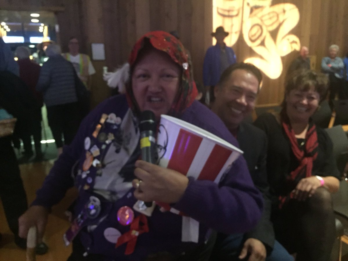 Grandma Susie and Rick Mclean at #TahltanStrong. Sharing a bucket