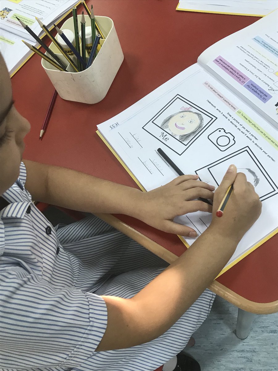 JESSPrimaryYR2's tweet photo. We are positively describing ourselves and our classmates in #JESSMoralEd today as part of our ‘Fairness and Affection’ theme. @UAEMoralEdu https://t.co/RVR02SLdrr
