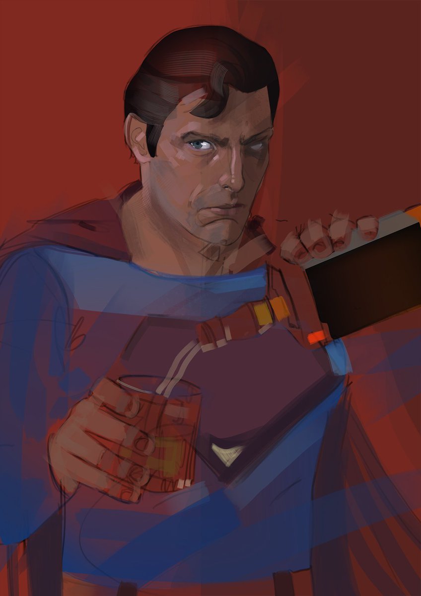 TheFrisbeeman's tweet photo. wip bad superman, inspired in Superman 3 #superman #drunk #badsuperman #dccomics #conceptart #sketch #drawing https://t.co/m91SIZF1Sd