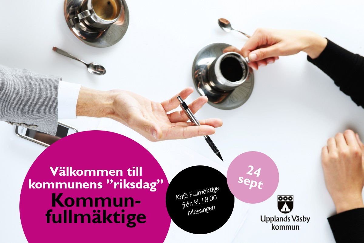 På måndag är det dags! Då sammanträder kommunfullmäktige igen - för första gången efter valet. Och du som medborgare är välkommen att sitta med, antingen på plats eller hemifrån via webbsändning. Du kan också fika med politikerna under Kafé Fullmäktige som startar kl. 18.00. ☕️