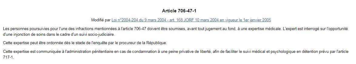 Article 706 47 Du Code De Procédure Pénale