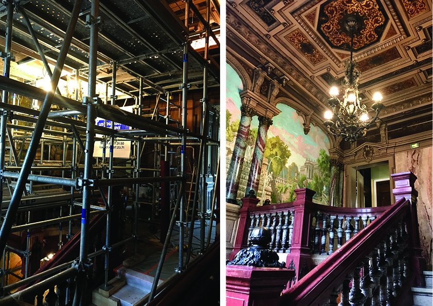 AVANT / APRES
 Le majestueux escalier de l'Ecole Normale de Musique de Paris a retrouvé sa flamboyance d'antan. 
 Après un été entier consacré à sa restauration, le voilà prêt à  accueillir les élèves pour la rentrée des classes, le 1er octobre.