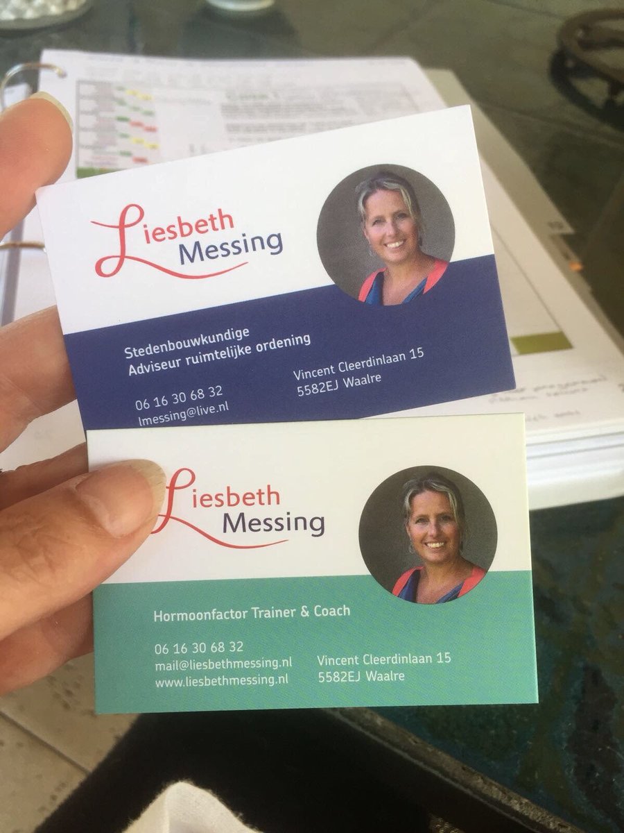 barbemessing's tweet image. Zus blij met nieuw look en ontwerp voor visitekaartjes.