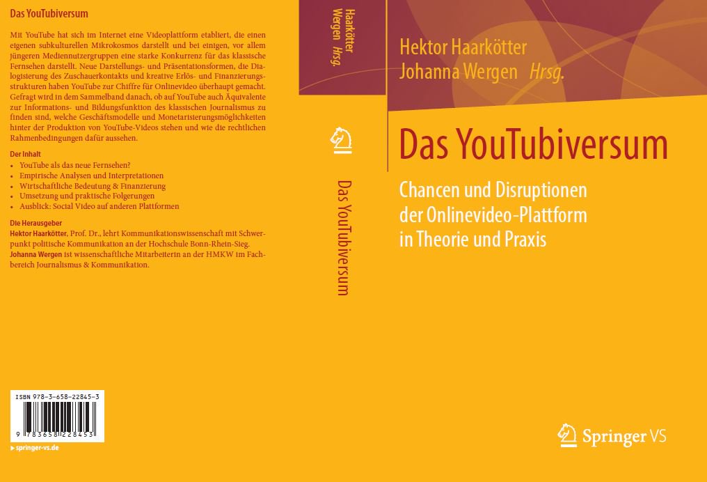 Erscheint demnächst: "Das YouTubiversum. Chancen und Disruptionen der Onlinevideo-Plattform in Theorie und Praxis". Mit Beiträgen von <a href="/comerainorshine/">Martin Welker</a>, <a href="/solmecke/">Prof. Christian Solmecke</a>, <a href="/JohannaWergen/">Johanna Wergen</a> uvm.
