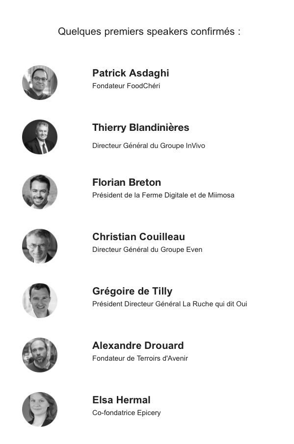 #food #foodcamp M-1 découvrez nos premiers speakers des « Revolution(s) food » #agtech #foodtech