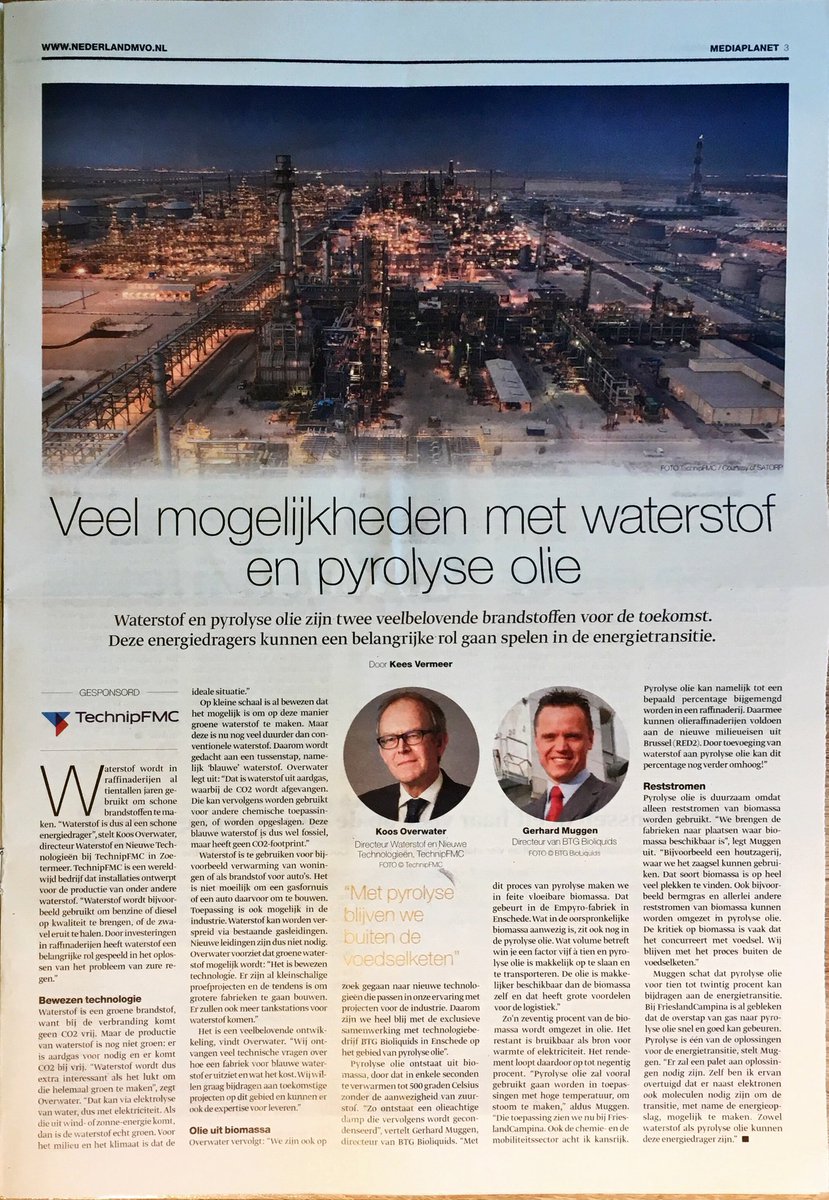 RonNuwenhof's tweet photo. Veelbelovende energiedragers als waterstof en pyrolyse olie kunnen een belangrijke rol gaan spelen in de #energietransitie. https://t.co/v9ewtMfoLE