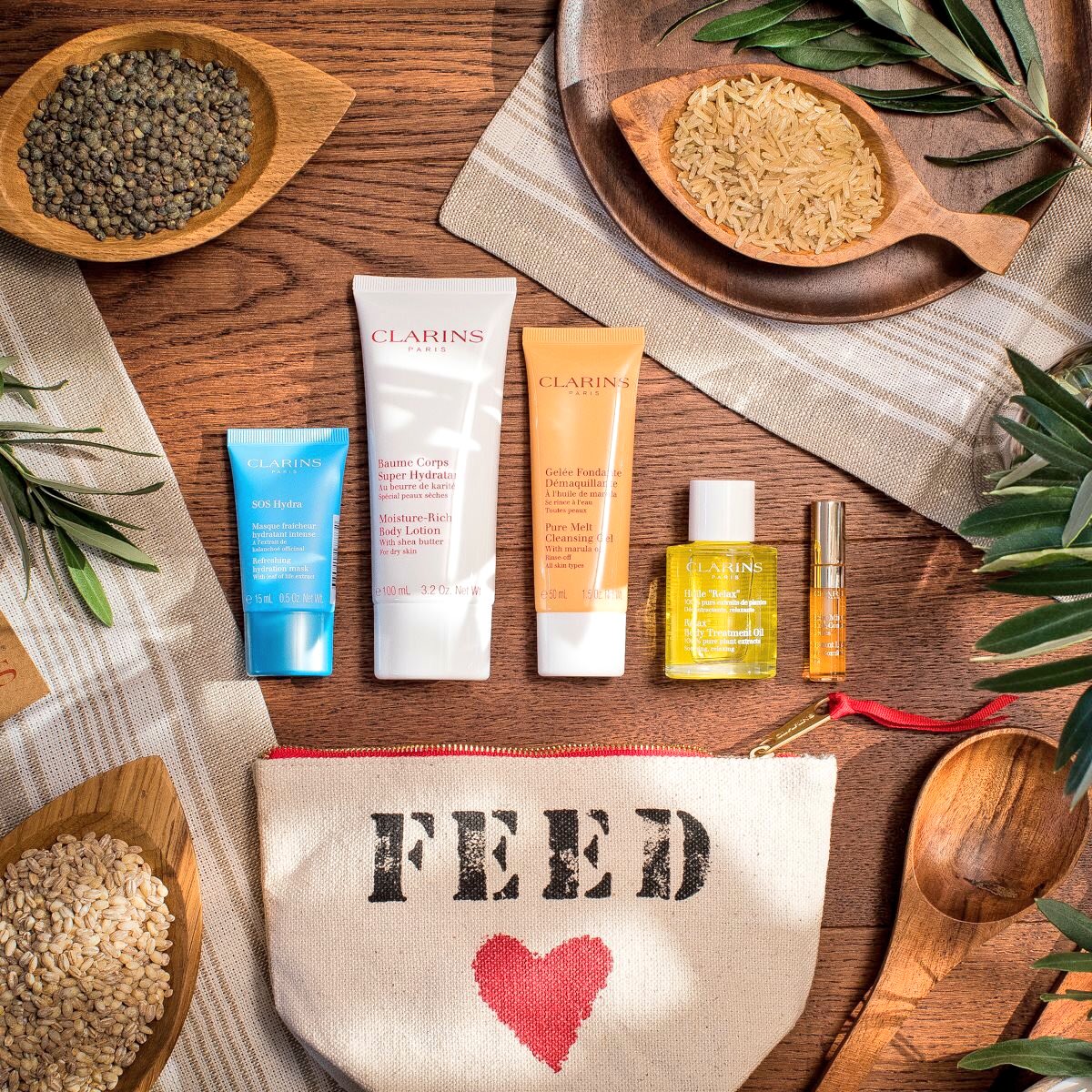 We’re supporting #Clarins partnership with the FEED charity again this year. Buy any 2 #Clarins products at our #Sherborne salon and receive a free FEED pouch filled with 5 beauty products, while donating 10 meals to school children in need #beautywithaheart