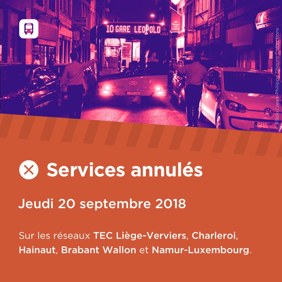 ⛔️⚠️ #Manif #TEC 20/09. Réseaux perturbés.
Détails ici ➡️ facebook.com/NextRide/posts…
🔄 Laisse pas tes potes trainer pour rien à l'arrêt, RT !