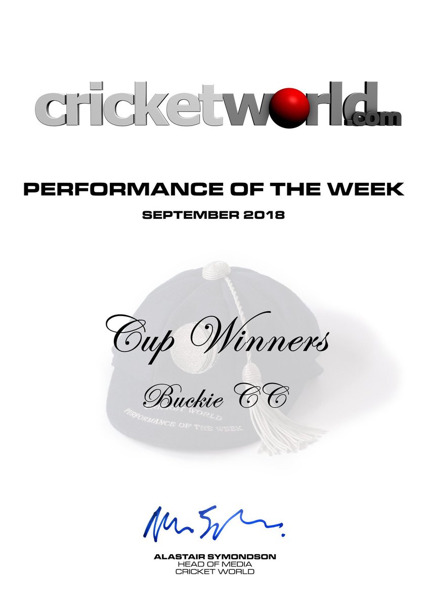 Thanks <a href="/Cricket_World/">Cricket World</a> for recognising our clubs great success this year! #winners 🏆