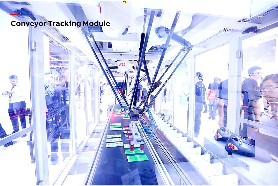 ABBRobotics's tweet image. #ABBRobotics&apos; new #ConveyorTracking Module has an advanced high-speed dynamic tracking, multiple I/O connectors and reduced total integration costs with the fastest installation. Take a look at our demo in #CIIF2018, Visit H8.1 E157. For more details -bit.ly/2OBXa2g