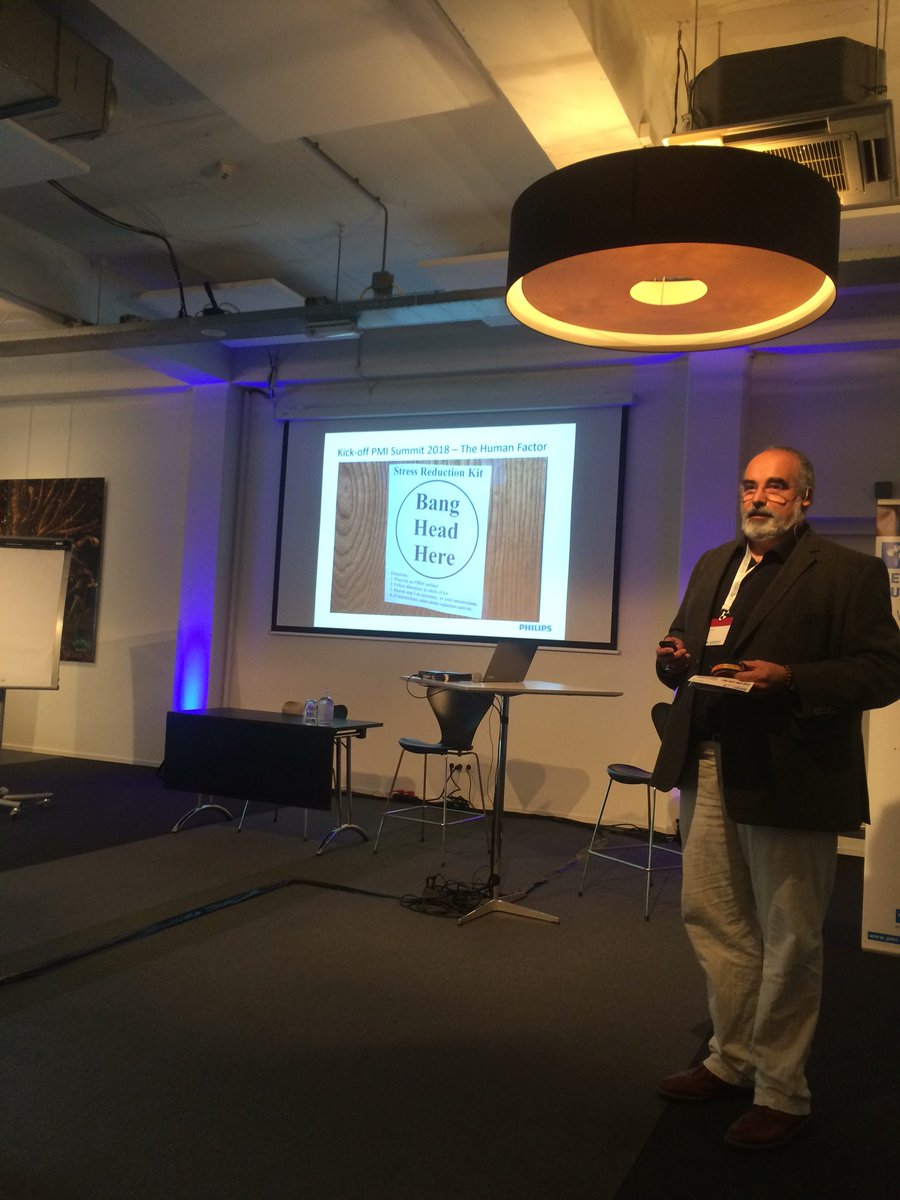 CharlotCKC's tweet photo. @ThomasSwaak opens the #pmisumnl with the question: is there anything else then #humanity during a #project or #program? https://t.co/Xmc6fTrFtj
