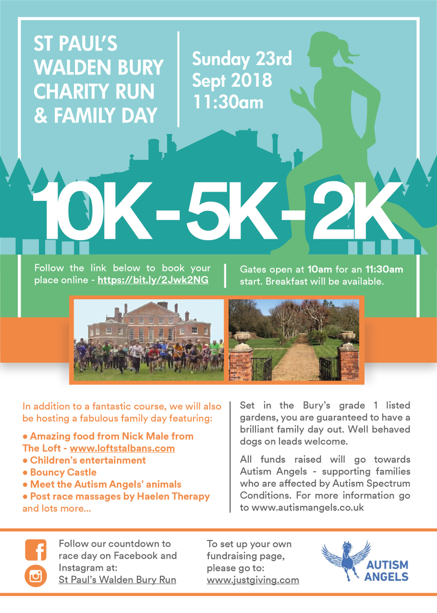 Sponsored by Putterills...

Sat 23rd September - St Paul's Walden Bury Charity Run &amp; Family Day.

<a href="/AutismAngelsUK/">Autism Angels</a> @loftstalbans @Haelan_Therapy <a href="/JustGiving/">JustGiving</a>