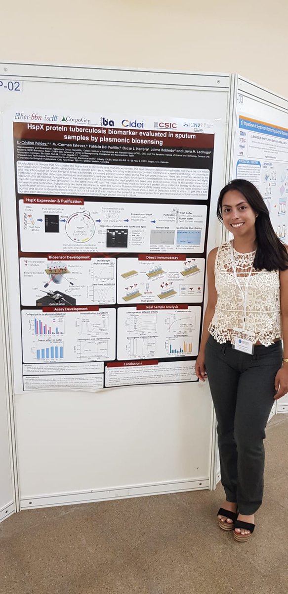 NanoB2A_group's tweet photo. We are also participating in the posters sesion, Cristina Peláez work on #tuberculosis #bionsensors #biomarkers #iberosensors2018 https://t.co/rp57TLRtjm
