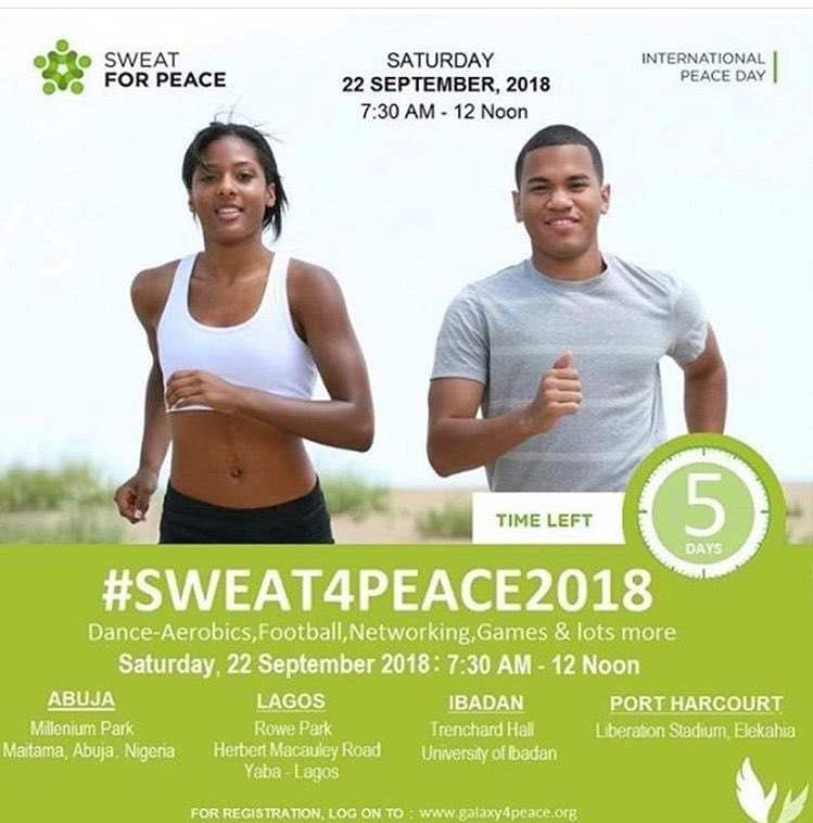 Dzennypha's tweet image. It’s about that time of the year where we #Sweat4Peace - who’s ready?! 

#Sweat4Peace2018