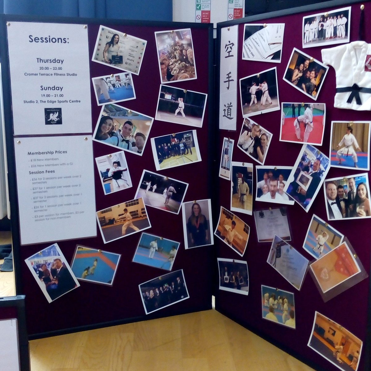 International Freshers fair today 🥋 looking forward to seeing you all down #karate #kumite #kata #leedsuni