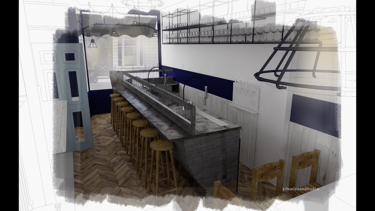 An artists impression of our soon to be installed raw bar... we’ll be open for #oysters and #crab ALL day long!
