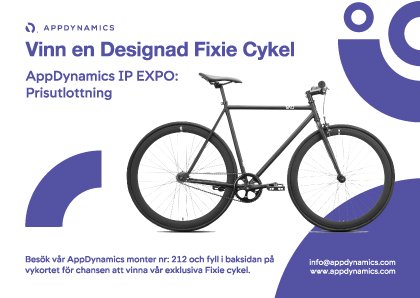 PRIZE DRAW!!! Join <a href="/AppDynamics/">Splunk AppDynamics</a> on stand 212 to be in the chance of winning a bike. Simply enter the raffle and return to the stand at 14:00 today for the winner to be announced