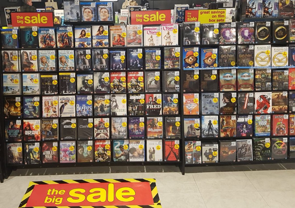 🚨SALE🚨SALE🚨SALE🚨 up to 50%off selected recent #DVD & #BluRay releases & other titles as low as £1.99 😲 #thebigsale #hmvipswich