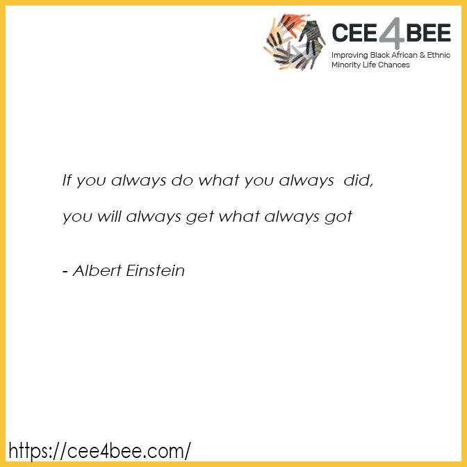 Cee4Beeuk's tweet photo. If you keep doing the same thing, you will get the same results! #networking #blackenterprise #youthempowerment #cee4bee https://t.co/BWcuosxEhX