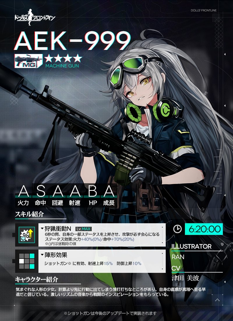 ドールズフロントライン公式 Aek 999 Sdモーション