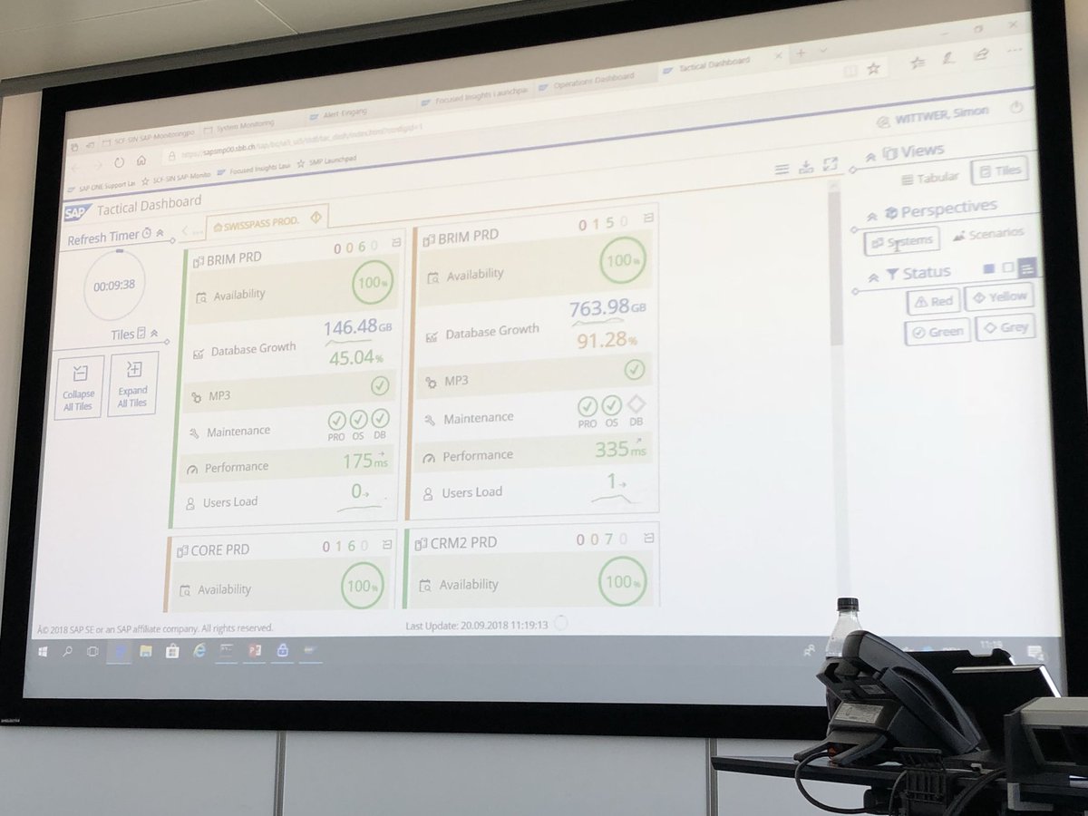 Matthias_CH's tweet image. #itelliworld18 @itelligence_ch Smart Technology #SolutionManager: Einfaches Monitoring und hochwertige Pikett-Dienste mit Hilfe mobiler Apps bei der SBB. 
Übersichtliche und klare Informationen mit 
Tactical Dashboards für die Manager.