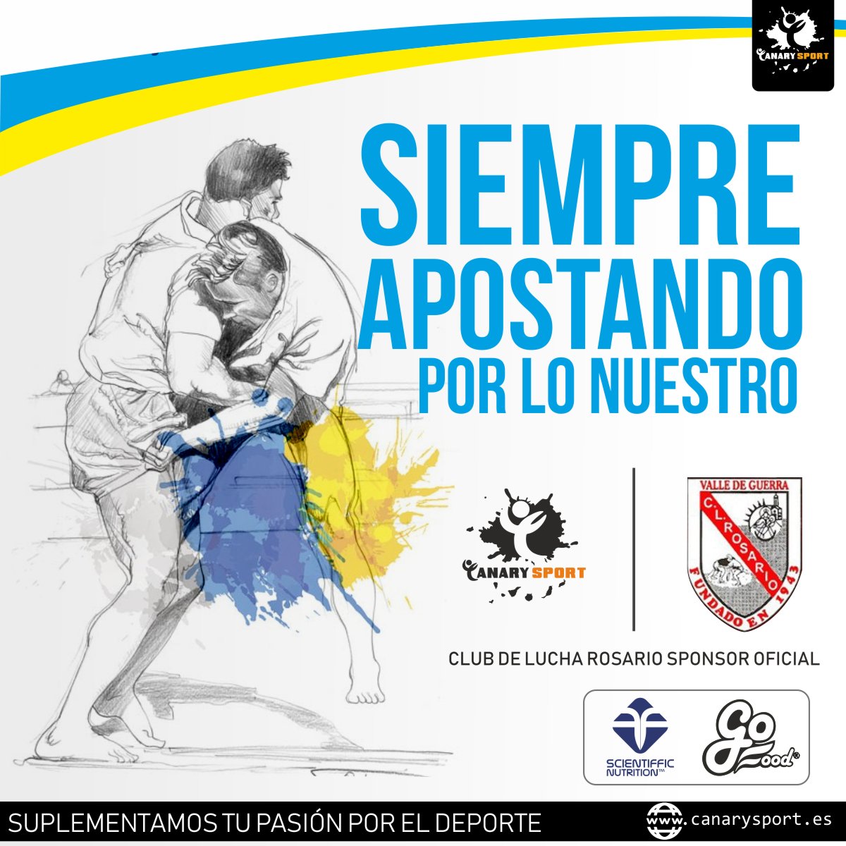 Unidos con el deporte canario, Sponsors Oficiales del Club de Lucha Rosario
Temporada 2018/2019.

Muchas gracias al club por confiar en <a href="/canarysport_es/">Canary Sport</a>

Club de Lucha Rosario

#Feelcanary
#canarysport
#luchacanaria

👉canarysport.es🛒