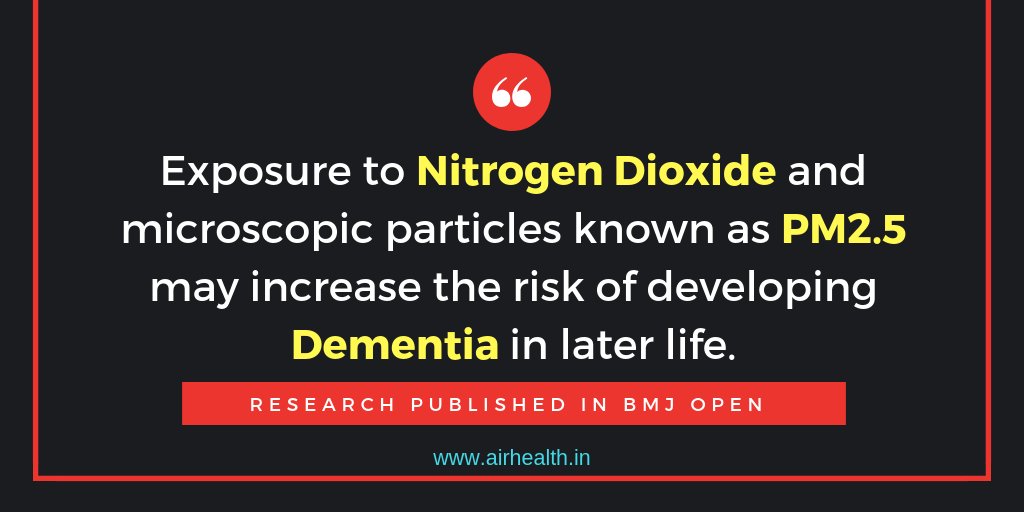 Links between air pollution and neurological issues are become more clearer day by day. #airpollution #dementia #breathefresh