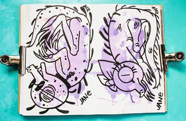 janedansjungle's tweet image. Crocodiles in my sketchbook - nice to play with ink and marker. #sketchbookpractice #sketchbookink #playanddraw