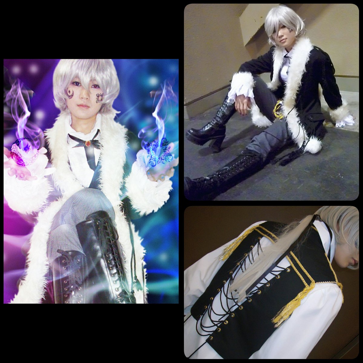 スズキリン En Twitter サンホラ イヴェール たぶん最初に作った自作衣装 厚めの布 紐 付けすぎたファーでただでさえ重いのに製図が酷いのでやたら身体に負担がくる 次の日の背中はゴリゴリだ 背中の編み上げも頑張った