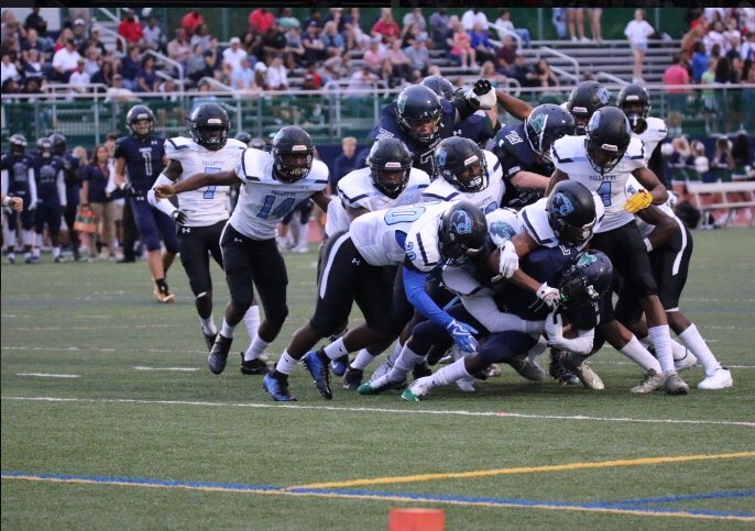 Pallotti_HS's tweet photo. Pallotti's Varsity Football plays under the lights at Fairland at 7pm
against St. Paul’s on tomorrow night. Please join the "black out" by wearing all black and rooting for the Panthers! #pallottihs #pantherpride #pallottifootball https://t.co/XcJyXAYJ2t