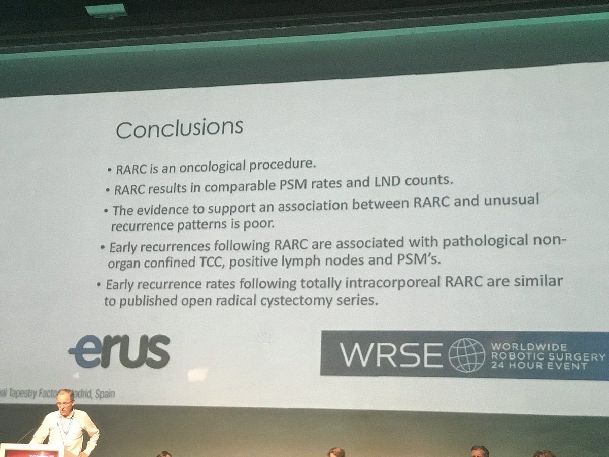 Dr Wiklund summerises again that RARC is at least as good as open cystectomy for treatment of MIBC #BLADDR18