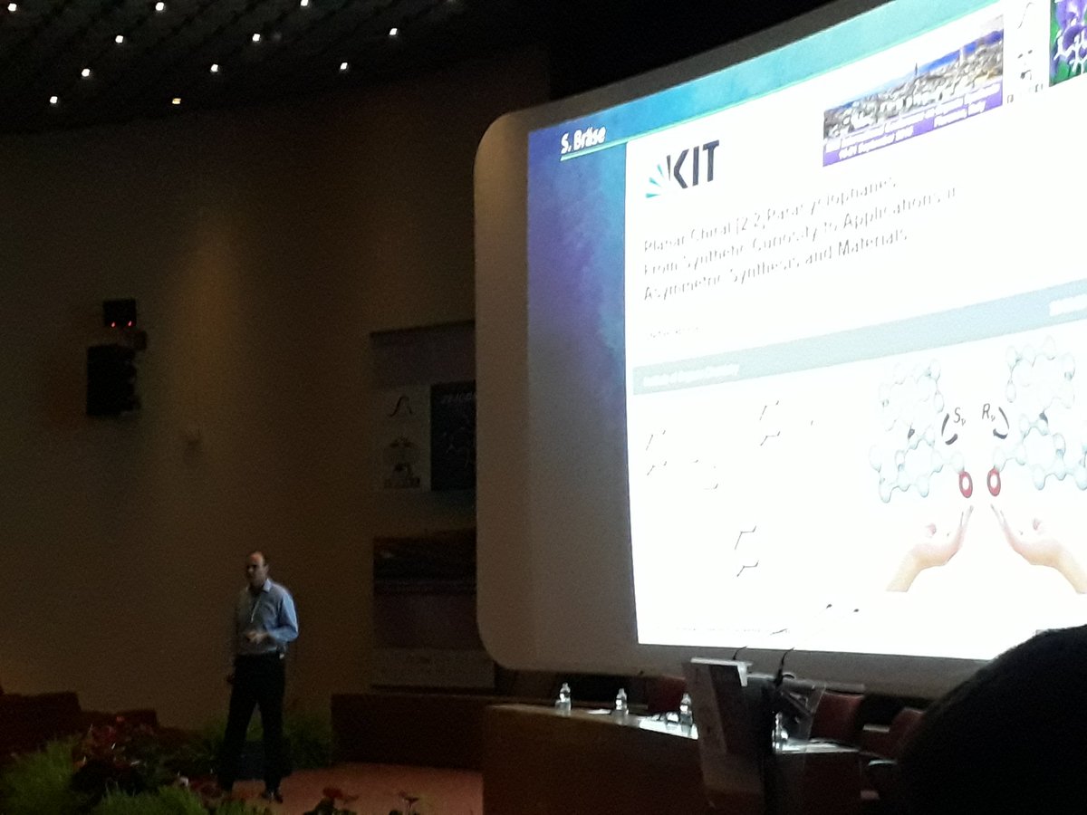 And now Professor <a href="/BraseStefan/">Stefan Bräse</a> is presenting a plenary lecture on planar chiral [2.2]paracyclophanes