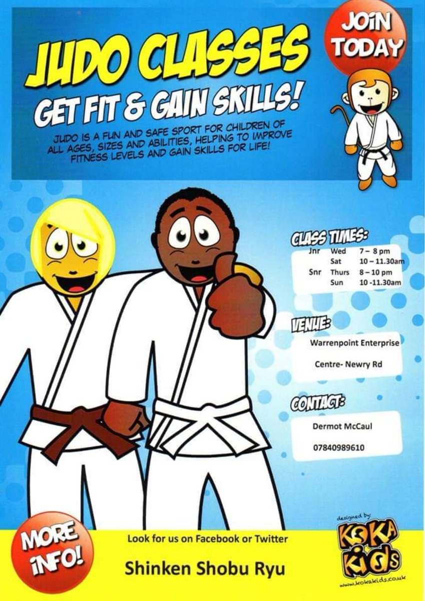 gerardwolfjudo's tweet photo. That 'me Time' starts tonight come on down to @SSRJudo for a bit of Craic and a new hobby/sport #Judo4All #HaveAGo #TryAThrow https://t.co/6fEdfAWF6D