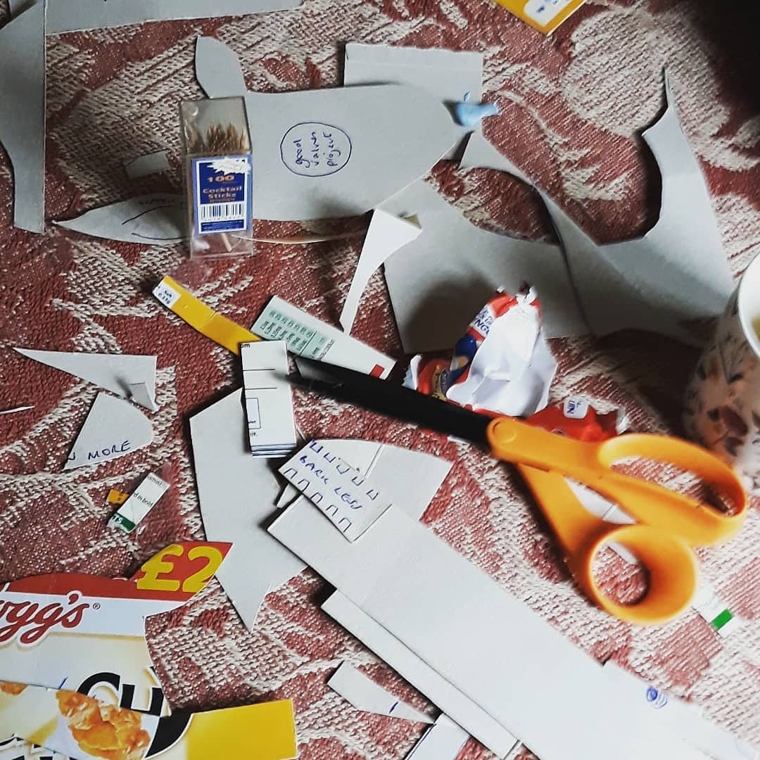 valueyourvalues's tweet image. The dining table tinkering is done, and our cardboard cereal box prototype is in the post to our fabulous designer. #newproduct