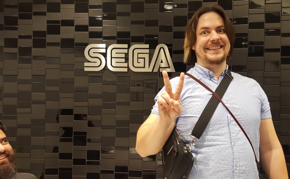 Day 1: This is Arin Hanson, world's #1 Big the Cat fan and creator of @GameGrumps. 

He thinks he is visiting SEGA of Japan to see Team Sonic Racing, but we are actually locking him in a room and forcing him to 100% Sonic 2006. Surprise, Arin!