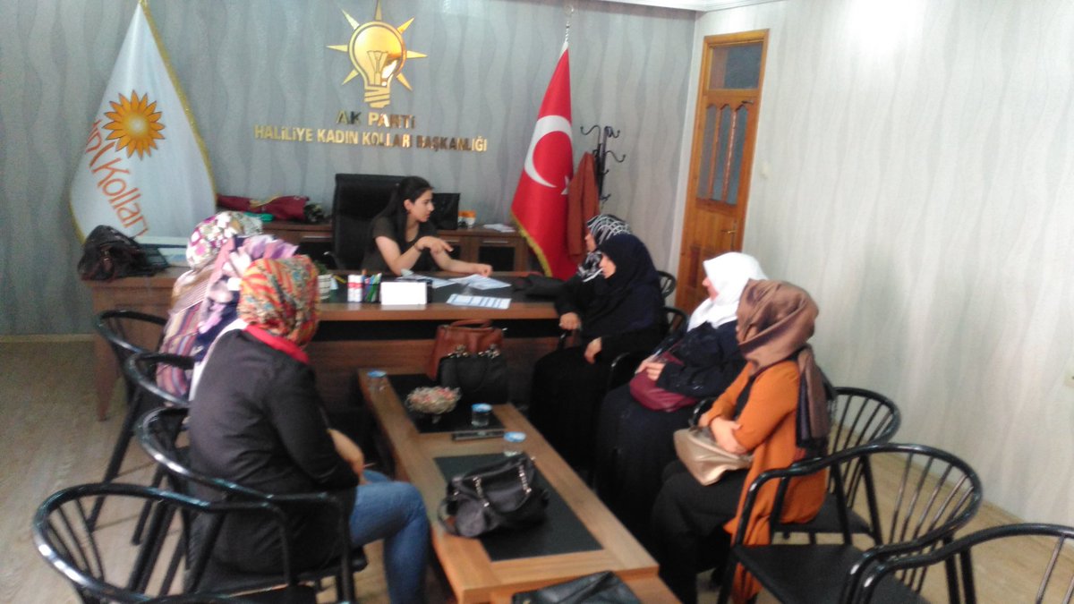 Ak parti haliliye kadın kolları baskanı sn. <a href="/gulistansatis/">Gülistan SATIŞ</a> baskanlıgında mahalle baskanları mülakatlarımız yapılıyor. 
<a href="/selvacam/">Lütfiye Selva Çam 🇹🇷</a> <a href="/demetstcgvn/">Demet Saatçı Güven</a>