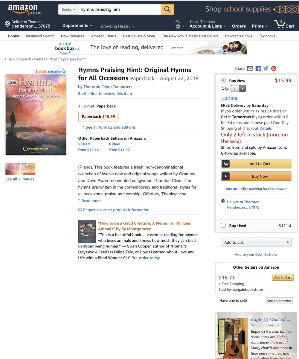 ClineThornton's tweet photo. 12 original, fresh, non-denominational tunes for all occasions!  #hymnspraisinghim.  #thorntoncline. #halleonard https://t.co/IQIeZwWrnS