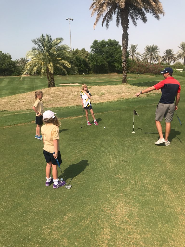 Horizon_PEDept's tweet photo. Horizon students learning the KEY to success in golf is found on the putting green! @ADHmontgomerie https://t.co/cd6JFEAva5
