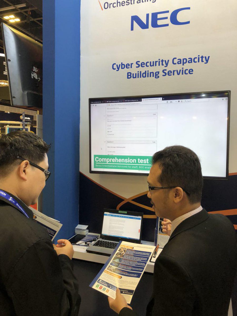 NEC_Safety's tweet photo. Thanks to everyone that stopped by our booth at #GovWare2018 #SICW and made the event such a success! We appreciate your feedback, and we look forward to seeing you soon. Drop us a mail at safety@gsd.jp.nec.com if you missed our exhibition, and would like to be in touch! #nec https://t.co/P0jYv0Oou2