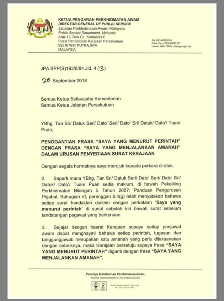 Surat Rasmi Yang Betul - Rasmi My