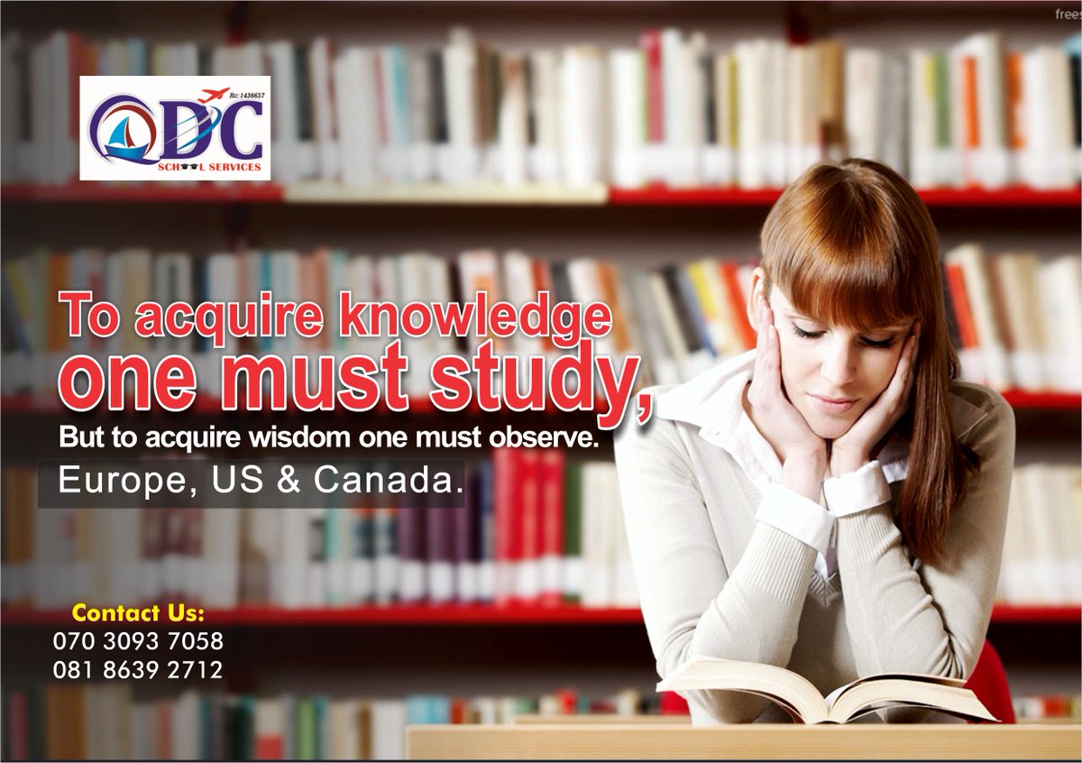 To acquire knowledge one must study. Study in Europe, US and Canada. Contact us today for your student Visa and processing. Contact these numbers 08186391180, 08132565592, and WhatsApp 08186392712. #StudyCanada #StudyUS #StudyEurope #? #USvisa #CanadaVisa  #BSc #MSc #Ph.D