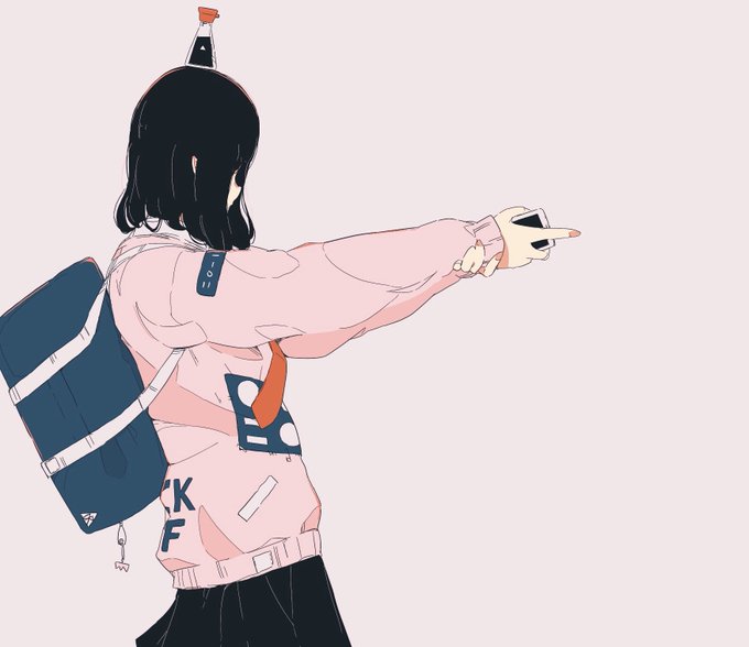 背中から嫌な予感がする人 」|ダイスケリチャードのイラスト