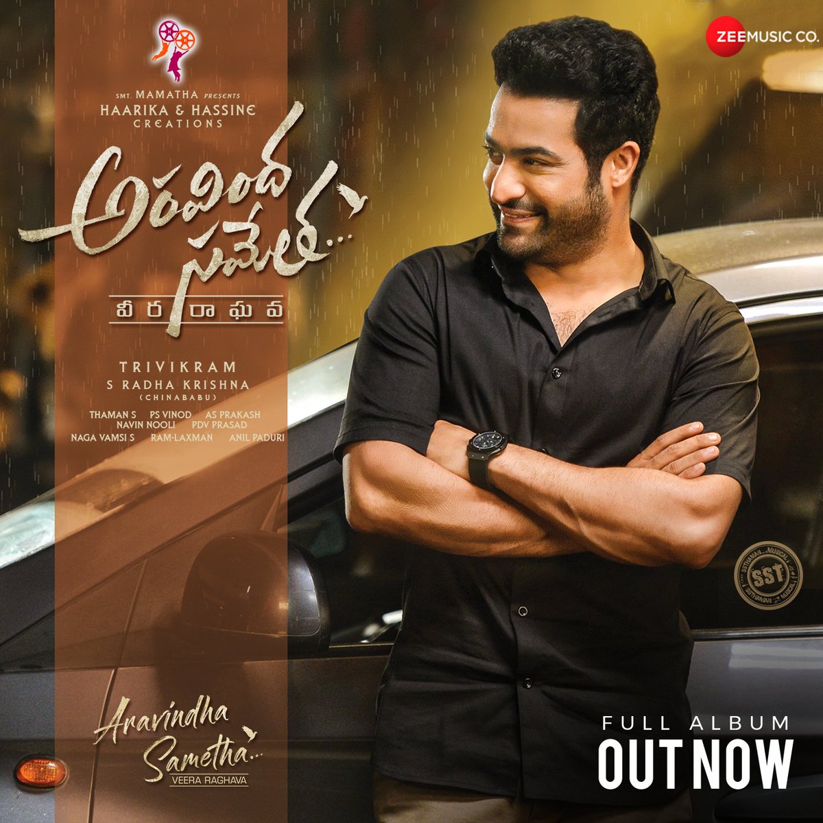 After #Anaganaganaga &amp; #Peniviti, here's presenting the #FullAlbum of #AravindhaSametha!

<a href="/tarak9999/">Jr NTR</a> <a href="/MusicThaman/">thaman S</a> #Trivikram <a href="/hegdepooja/">Pooja Hegde</a> <a href="/vamsi84/">Naga Vamsi</a> <a href="/haarikahassine/">Haarika & Hassine Creations</a>

bit.ly/AravindhaSamet…