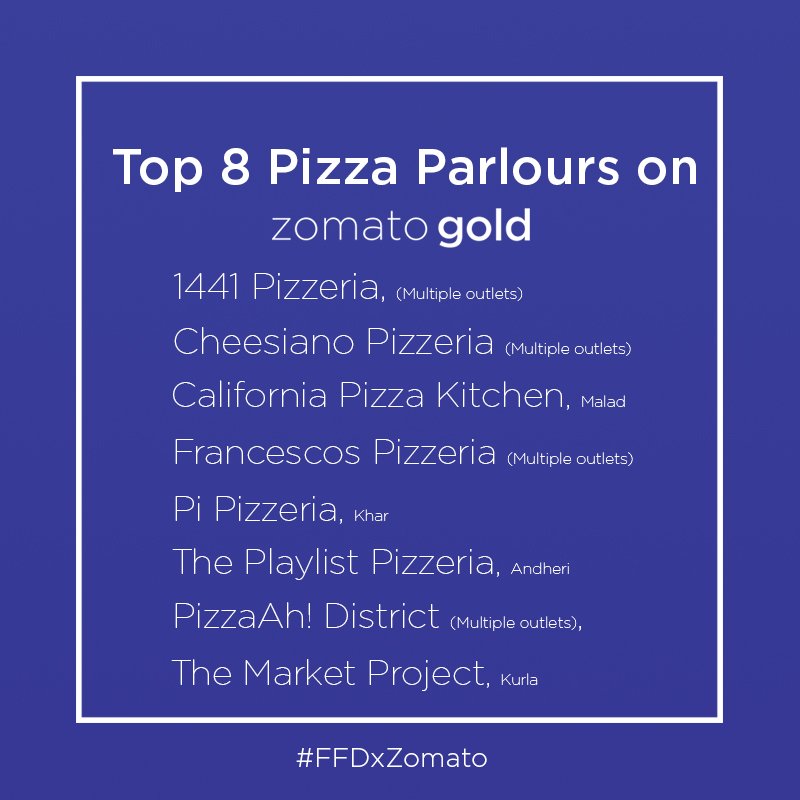 FireFlyDaily's tweet image. #FFDxZomato – Top 8 Pizza Places In Mumbai With Zomato Gold! fireflydaily.com/ffdxzomato-top…
@Zomato @ZomatoIN